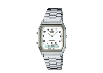 Casio Vintage White Dial Stainless Steel Strap