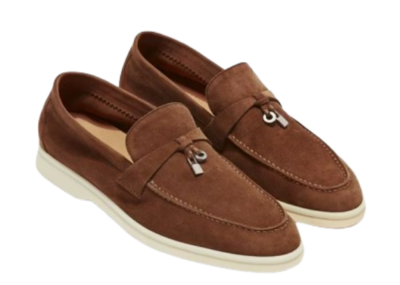 Loro Piana Summer Charms Walk Loafers Saddle Brown