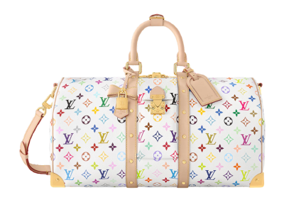 Louis Vuitton x Takashi Murakami Keepall Bandouliere 45 White Multicolored