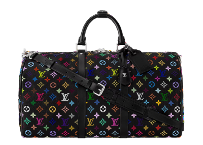 Louis Vuitton x Takashi Murakami Keepall Bandouliere 50 Black Multicolored