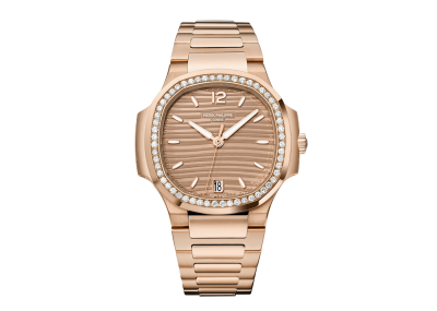Patek Philippe Geneve Nautilus Ladies AT RG Golden Brown Dial