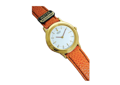 Seiko White Dial Orange Leather