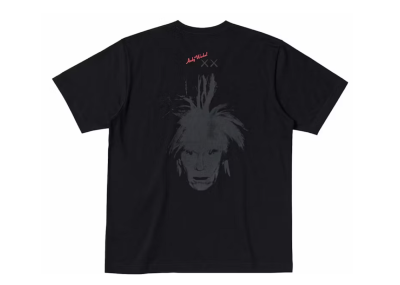 Uniqlo X Kaws Warhol UT Logo Andy Black
