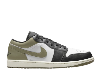 Air Jordan 1 Low Black Toe Medium Olive