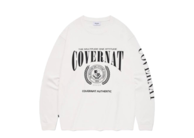 Covernat Emblem Long Sleeve White