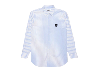 Comme Des Garcons Play Button Down Light Blue White