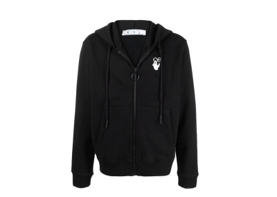 OFF-WHITE Degrade Arrow Slim Zip Hoodie Black Multi