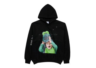 Acme De La Vie Baby Face Crocodile Doll Hoodie Black