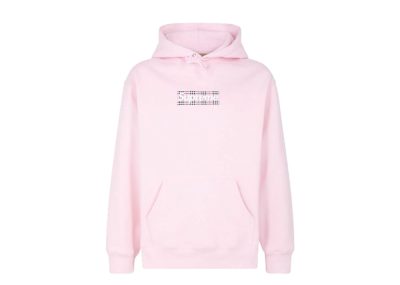 Supreme Burberry Box Logo Hooded Sweatshirt Light Pink
