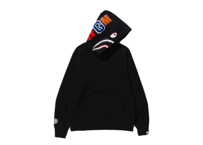 BAPE Long Hoodie BGM Shark Black