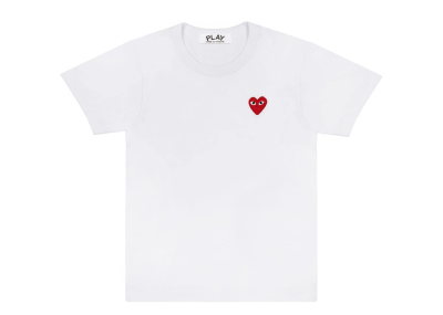 Comme Des Garçons PLAY Red Emblem T-Shirt White (W)