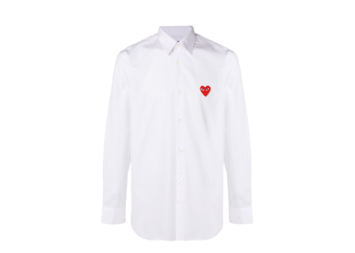 Comme Des Garçons Red PLAY Shirt White