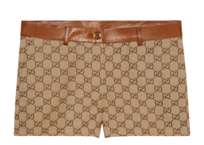 Gucci GG Supreme Short with Leather Trim (W)