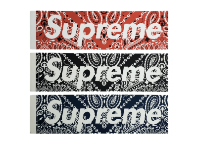 Supreme Paisley Box Logo Sticker Set