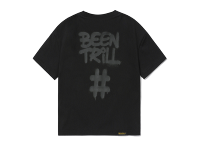 Beentrill Spray Hashtag Overfit Short Sleeve T-Shirt Black