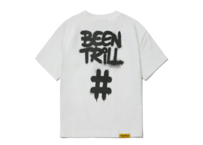 Beentrill Spray Hashtag Overfit Short Sleeve T-Shirt Off White