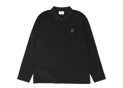 Beentrill Essential Regular Fit Long Sleeve Pique Collar T-Shirt Black