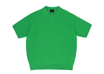 Beentrill Short Sleeve Collar Knit Light Green