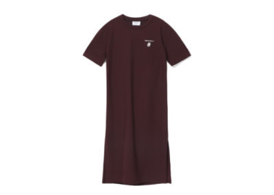 Beentrill Roundneck Back Slit String Overfit Dress Wine