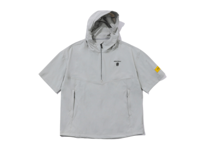 Beentrill Hoodie Overfit Short Sleeve Anorak Light Grey