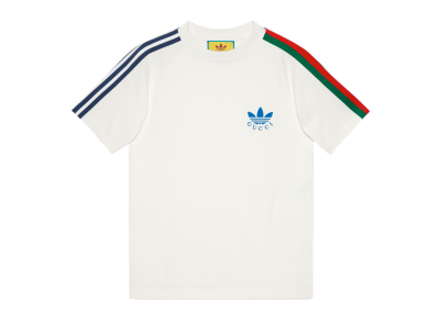 Gucci x Adidas Trefoil Print T-Shirt Off-White