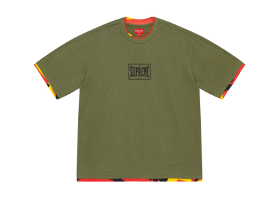 Supreme Layered Short Sleeve Top Light Olive