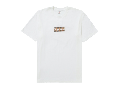 Supreme Burberry Box Logo Tee White