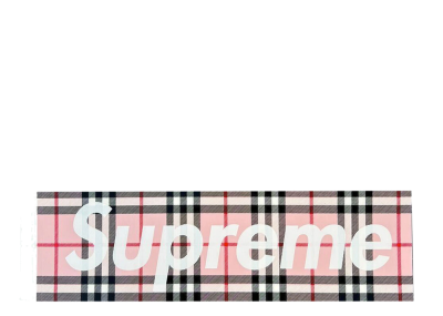 Supreme Burberry Box Logo Sticker Set Pink