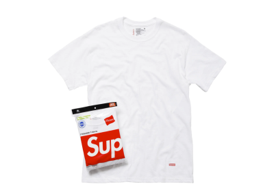 Supreme Hanes Tagless Tees White (3 Pack)