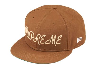 Supreme Script New Era Cap Brown