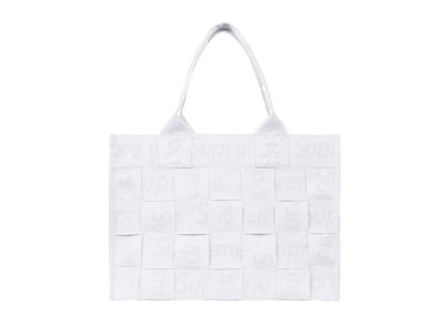 Supreme Woven Large Tote Bag White
