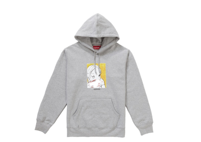 Supreme Nose Bleed Hooded Sweatshirt Heather Grey