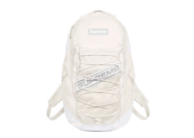 Supreme Backpack Reflective Logo White