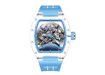 Haofa Crystal Automatic 3d Spaceship Watch 2320 Blue