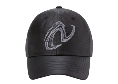 Nerdy Pinwheel Satin Ball Cap Black