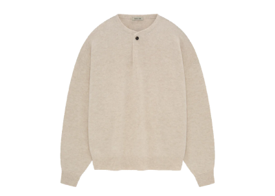 Fear Of God Fine Knit Henley Heither Beige