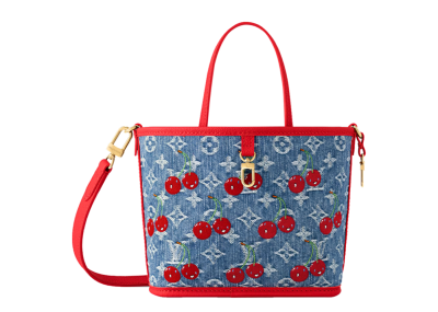 Louis Vuitton x Takashi Murakami Cherry Neverfull Inside Out BB Denim Monogram
