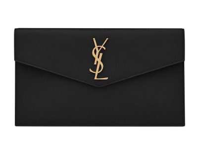 Saint Laurent Uptown Pouch in Grain De Poudre Embossed Leather