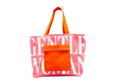 Gentle Woman Painted Wall Tote Bag Pink