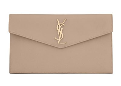 Saint Laurent Uptown Pouch in Grain De Poudre Embossed Leather