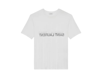 Saint Laurent Reverse Logo T-Shirt Natural