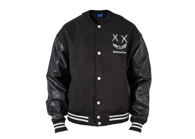 Ricky Is Clown Varsity Jacket Deconstructed All Black