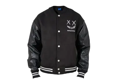 Ricky Is Clown Varsity Jacket Deconstructed All Black